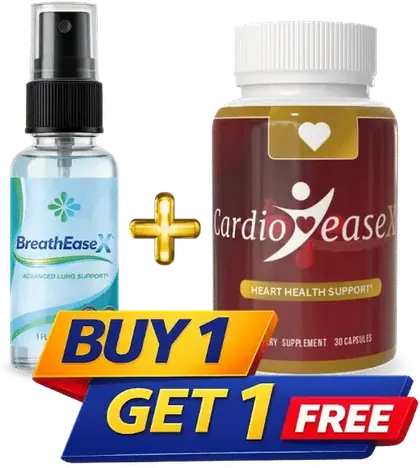 One BreathEaseX spray with one CardioEaseX bottle